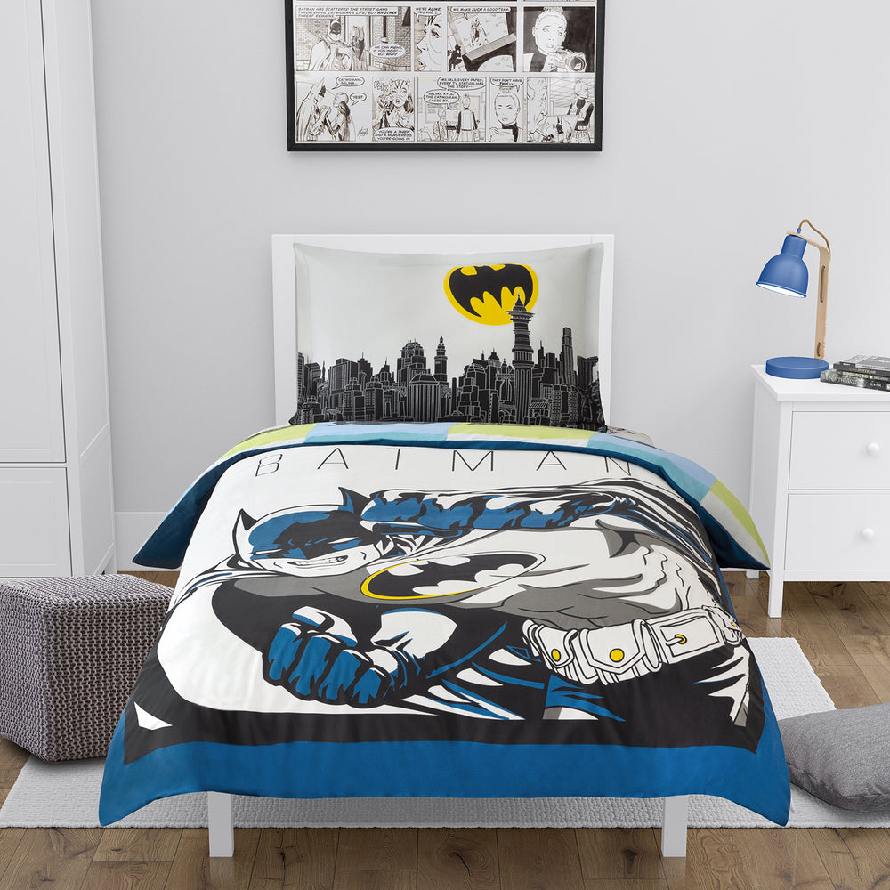 Batman Organic Cotton Duvet and 2 Shams Full Queen Morning Bird Franco Manufacturing