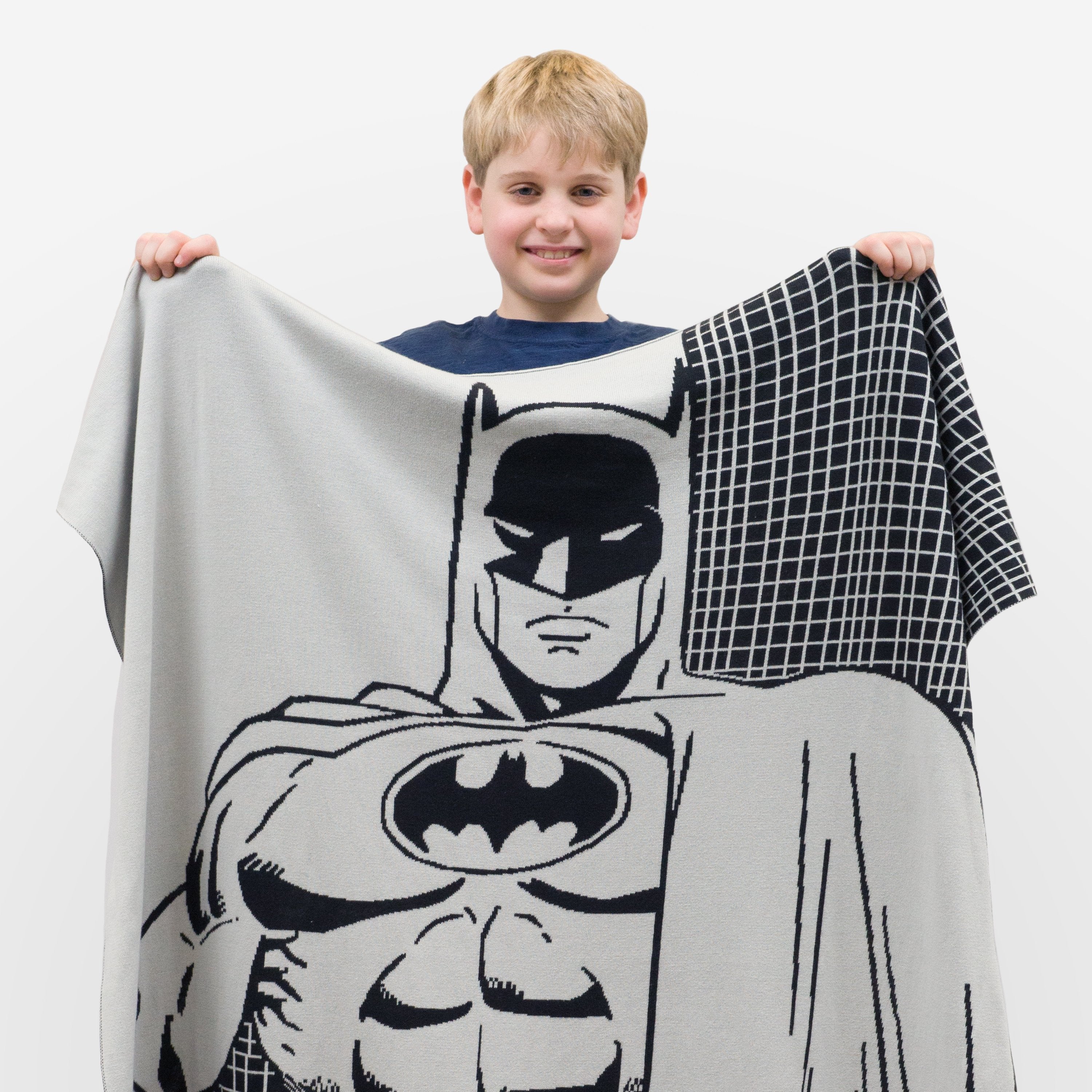 Batman™ Knit Throw - 100% Cotton - Childrens Bedding, Kids Bedding, Morning Bird Bed & Bath