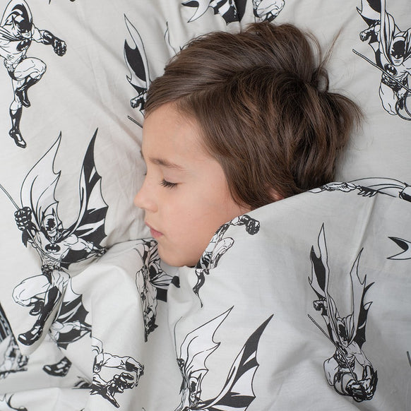 Organic Cotton Batman™ 4-Piece Sheet Set & 2 Pillowcases - Full - Childrens Bedding, Kids Bedding, Morning Bird Bed & Bath