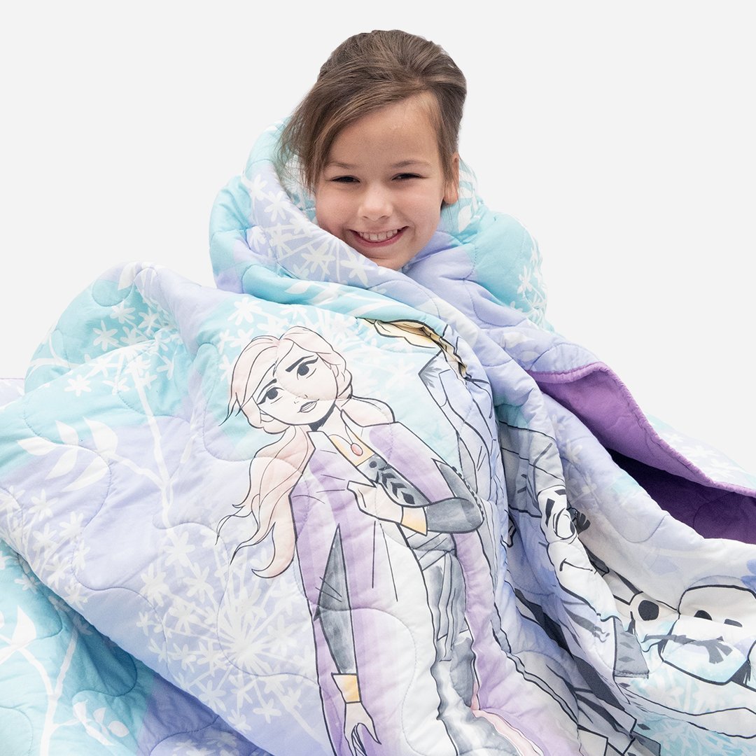 Disney Frozen 2 Quilt & Sham - Twin - Childrens Bedding, Kids Bedding, Morning Bird Bed & Bath