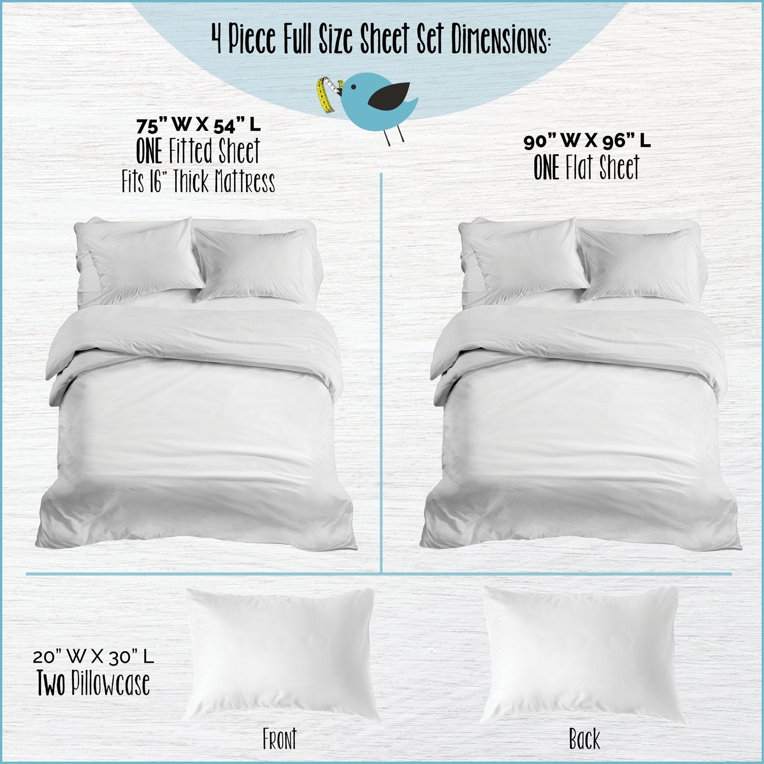 Organic Cotton Trolls™ 4-Piece Sheet Set - Full - Childrens Bedding, Kids Bedding, Morning Bird Bed & Bath