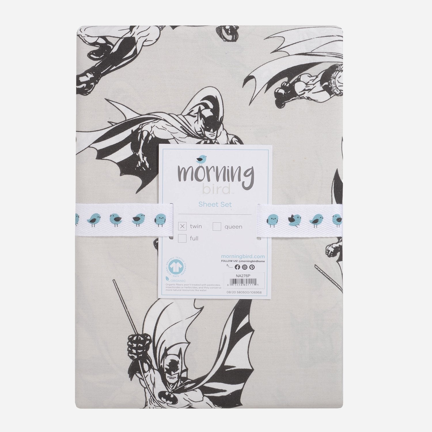 Organic Cotton Batman™ 4-Piece Sheet Set & 2 Pillowcases - Full - Childrens Bedding, Kids Bedding, Morning Bird Bed & Bath