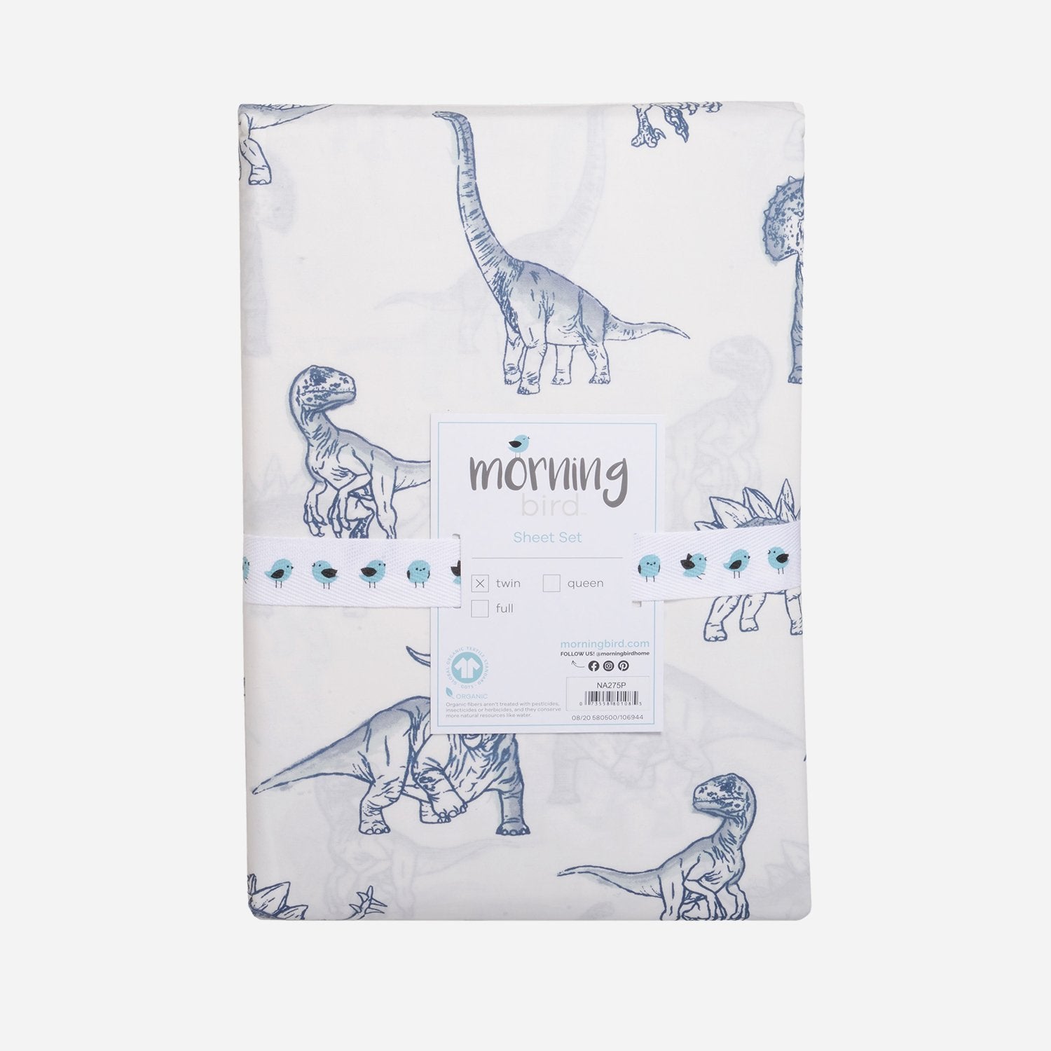 Organic Cotton Jurassic World™ 4-Piece Sheet Set & 2 Pillowcases - Full - Childrens Bedding, Kids Bedding, Morning Bird Bed & Bath