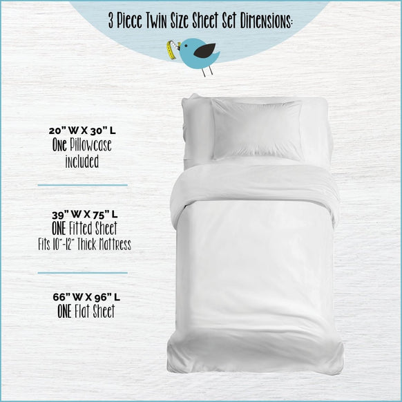 Organic Cotton Batman™ 3-Piece Sheet Set & Pillowcase - Twin - Childrens Bedding, Kids Bedding, Morning Bird Bed & Bath