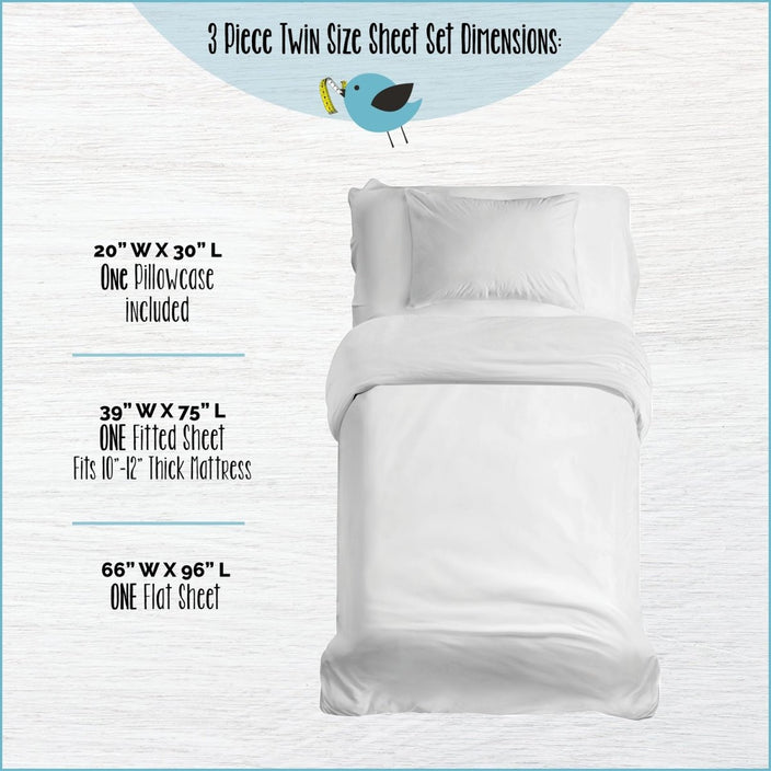 Organic Cotton Hot Wheels™ 3-Piece Sheet Set & Pillowcase - Twin - Childrens Bedding, Kids Bedding, Morning Bird Bed & Bath