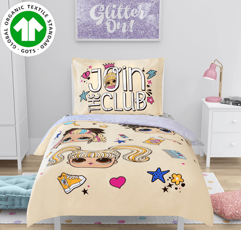 Organic Cotton L.O.L. Surprise!™ Duvet Cover with 1 Sham - Twin - Childrens Bedding, Kids Bedding, Morning Bird Bed & Bath