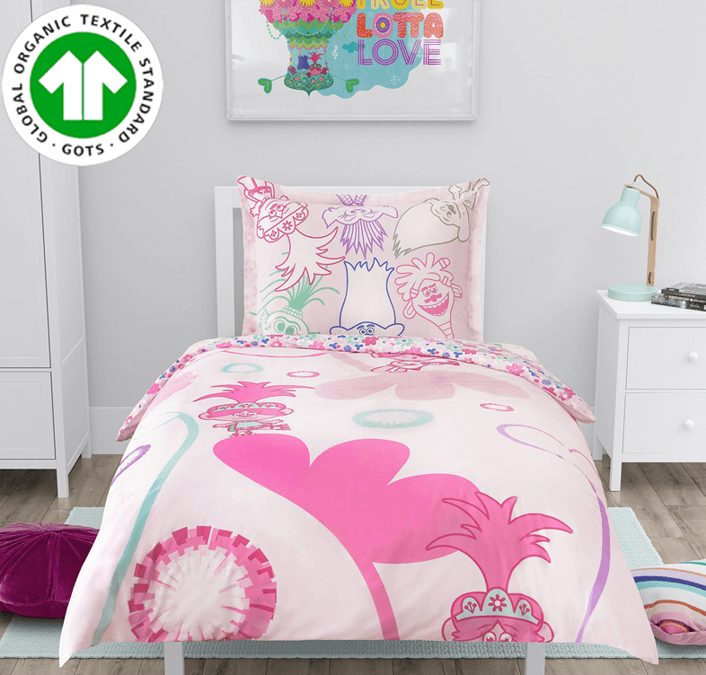 Trolls cot 2024 bed duvet cover