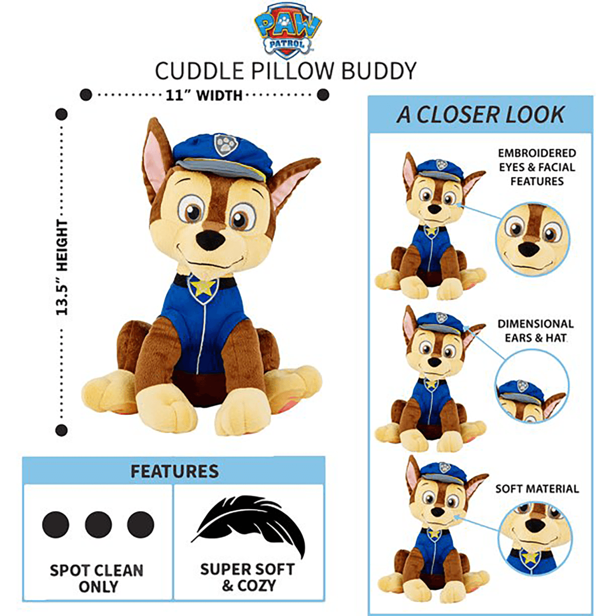 Paw patrol chase sales pillow