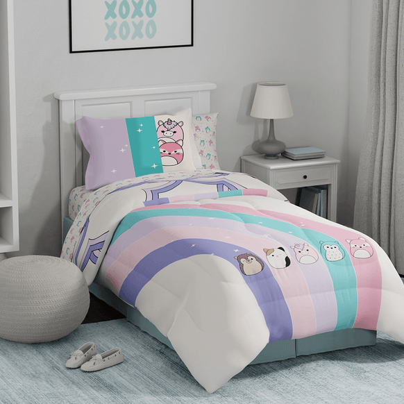 Squishmallows Cotton Comforter - Full/Queen - Childrens Bedding, Kids Bedding, Morning Bird Bed & Bath