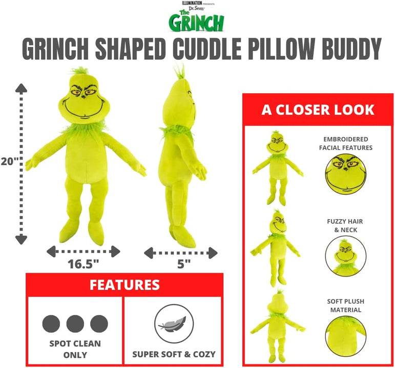 The Grinch Pillow Buddy - Childrens Bedding, Kids Bedding, Morning Bird Bed & Bath