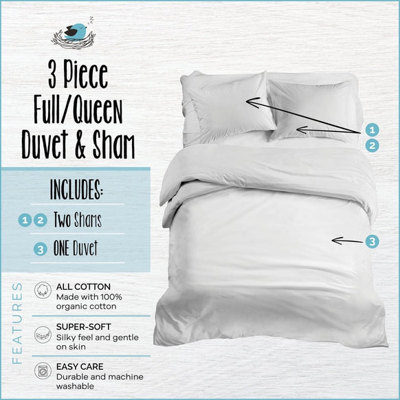 Organic Cotton Trolls™ Duvet & 2 Shams - Full/Queen - Childrens Bedding, Kids Bedding, Morning Bird Bed & Bath